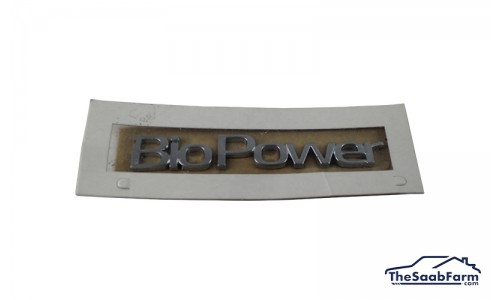 Embleem/Logo 'BioPower' Achterklep Saab 9-5 10-, Origineel