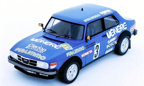 Saab 99 1981 '3' Publimmo, Rallye WM, Rally Schweden, S. Blomqvist / B. Cederberg, Troféu 1:43 Saab 99 1981 '3' Publimmo, Rallye WM, Rally Schweden, S. Blomqvist / B. Cederberg, Troféu 1:43